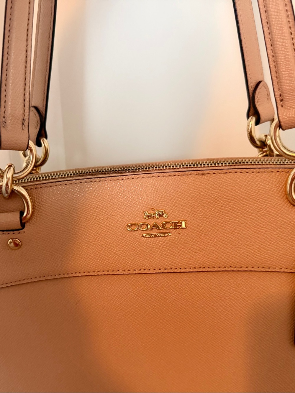 Coach Crossgrain Leather large Brooke Carryall Bag in Nude Pink - Picture 5 of 5